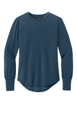 Mercer+Mettle Knit Top XS / Insignia Blue Mercer+Mettle - Women's Stretch Jersey Long Sleeve Blouson Top