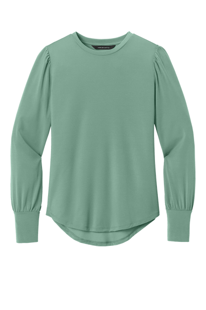 Mercer+Mettle Knit Top XS / Sage Mercer+Mettle - Women's Stretch Jersey Long Sleeve Blouson Top