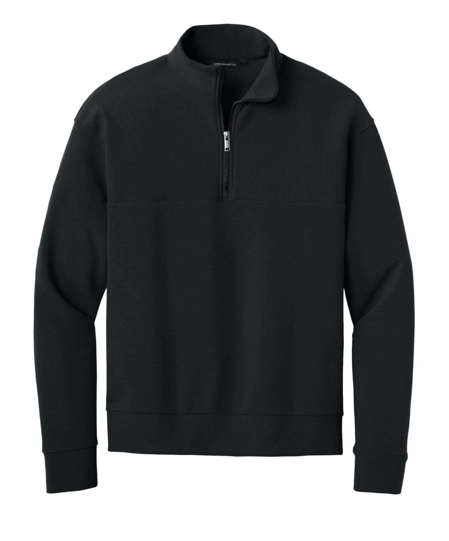 Mercer+Mettle Layering XS / Deep Black Mercer+Mettle - Men's Linear Texture 1/4-Zip