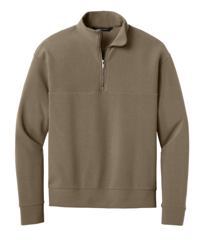 Mercer+Mettle Layering XS / Warm Taupe Mercer+Mettle - Men's Linear Texture 1/4-Zip