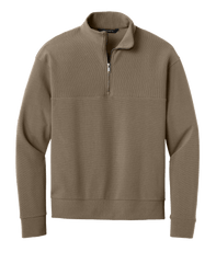 Mercer+Mettle Layering XS / Warm Taupe Mercer+Mettle - Men's Linear Texture 1/4-Zip