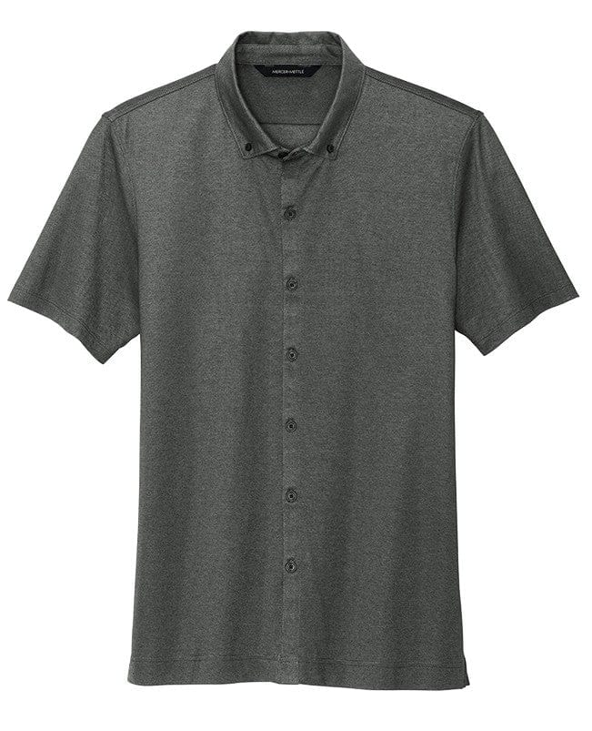 Mercer+Mettle Polos XS / Anchor Grey Heather Mercer+Mettle - Men's Stretch Pique Full-Button Polo