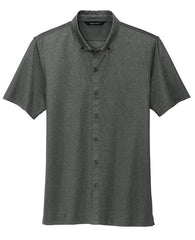 Mercer+Mettle Polos XS / Anchor Grey Heather Mercer+Mettle - Men's Stretch Pique Full-Button Polo