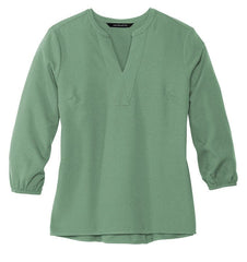 Mercer+Mettle Woven Shirts 2XL / Sage Mercer+Mettle - Women's Stretch Crepe 3/4-Sleeve Blouse