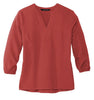 Mercer+Mettle Woven Shirts 2XL / Terracotta Mercer+Mettle - Women's Stretch Crepe 3/4-Sleeve Blouse