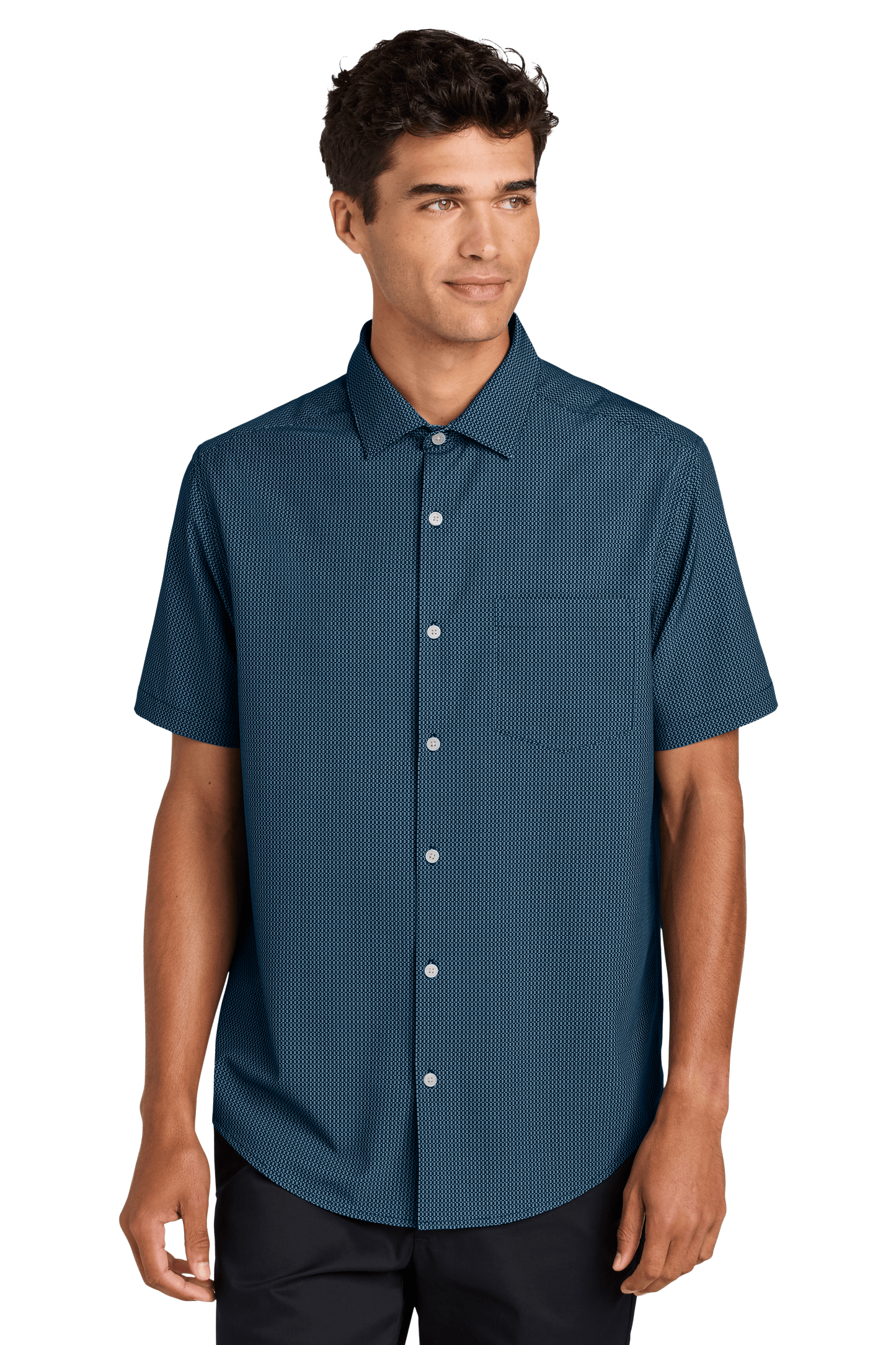 Mercer+Mettle Woven Shirts Mercer+Mettle - Men's Short Sleeve Patterned UV Capital Tech Shirt