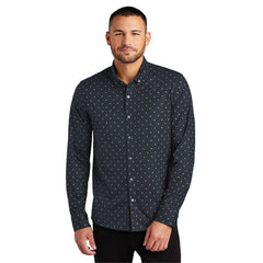 Mercer+Mettle Woven Shirts Mercer+Mettle - Men's Stretch Jersey Patterned Long Sleeve Shirt