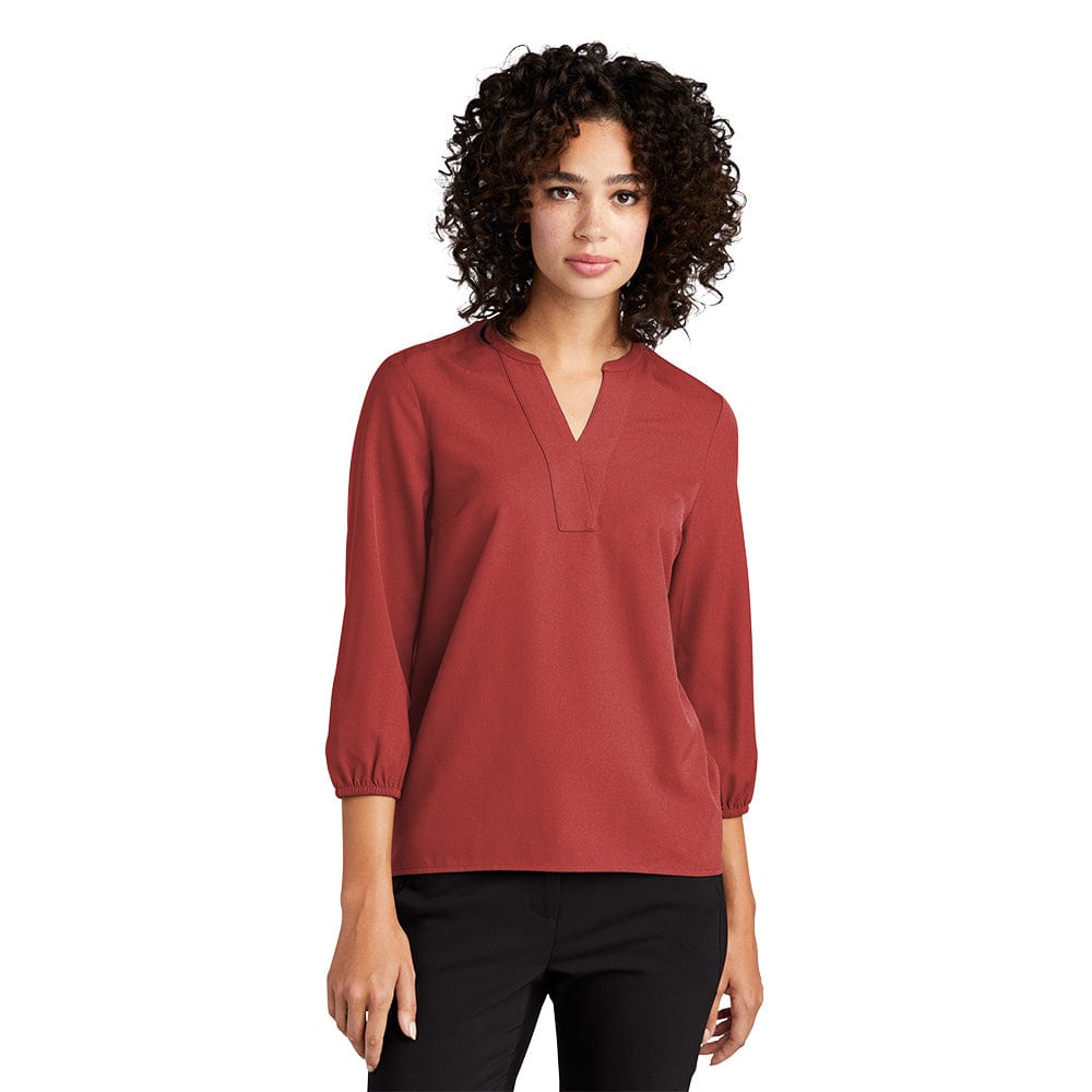 Mercer+Mettle Woven Shirts Mercer+Mettle - Women's Stretch Crepe 3/4-Sleeve Blouse