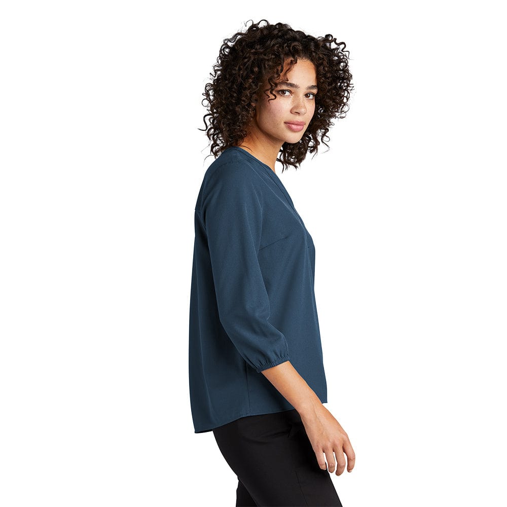 Mercer+Mettle Woven Shirts Mercer+Mettle - Women's Stretch Crepe 3/4-Sleeve Blouse