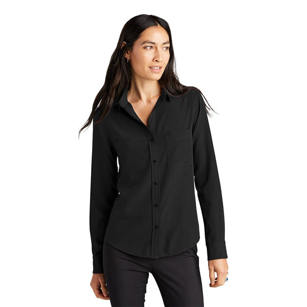 Mercer+Mettle Woven Shirts Mercer+Mettle - Women's Stretch Crepe Long Sleeve Blouse