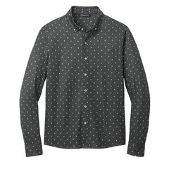 Mercer+Mettle Woven Shirts XS / Anchor Grey Geo Diamond Mercer+Mettle - Men's Stretch Jersey Patterned Long Sleeve Shirt