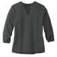Mercer+Mettle Woven Shirts XS / Anchor Grey Mercer+Mettle - Women's Stretch Crepe 3/4-Sleeve Blouse