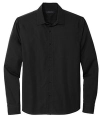 Mercer+Mettle Woven Shirts XS / Deep Black Mercer+Mettle - Men's Long Sleeve Stretch Woven Shirt