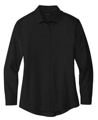 Mercer+Mettle Woven Shirts XS / Deep Black Mercer+Mettle - Women's Long Sleeve Stretch Woven Shirt