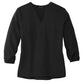 Mercer+Mettle Woven Shirts XS / Deep Black Mercer+Mettle - Women's Stretch Crepe 3/4-Sleeve Blouse