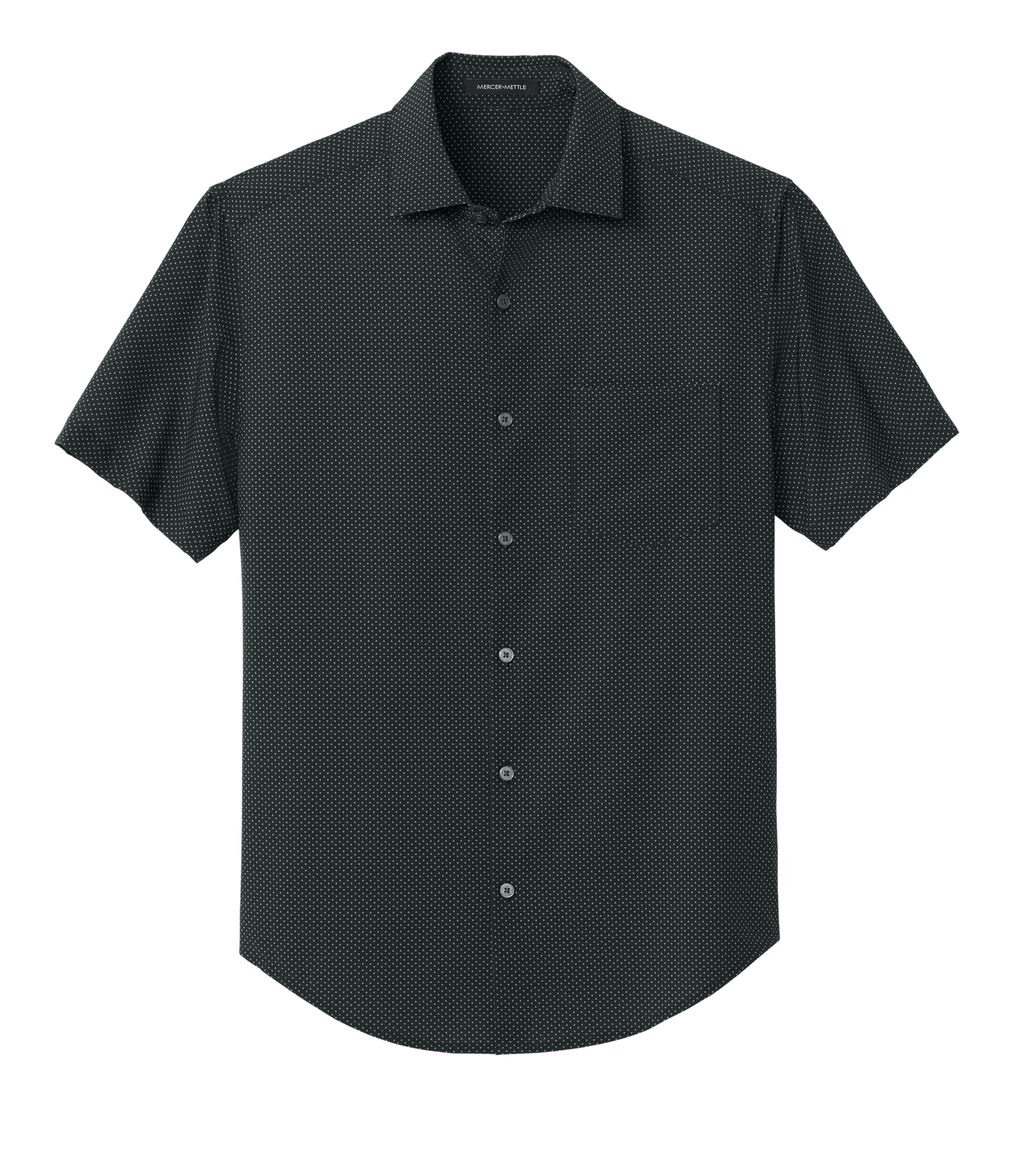Mercer+Mettle Woven Shirts XS / Deep Black Triangle Print Mercer+Mettle - Men's Short Sleeve Patterned UV Capital Tech Shirt