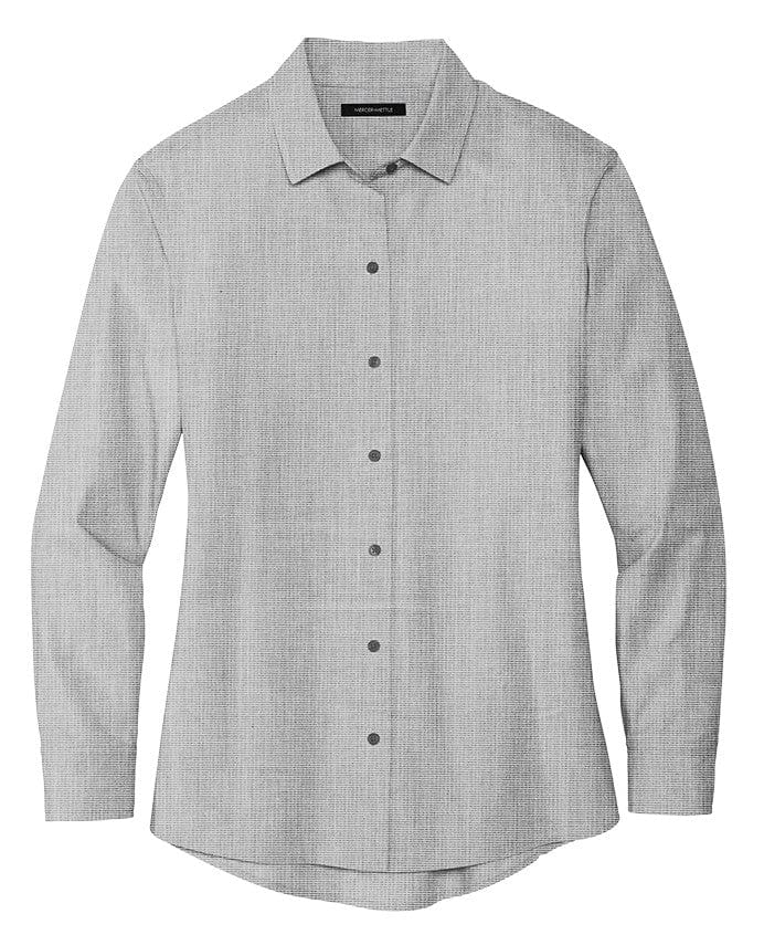 Mercer+Mettle Woven Shirts XS / Gusty Grey End on End Mercer+Mettle - Women's Long Sleeve Stretch Woven Shirt