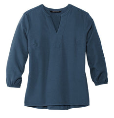 Mercer+Mettle Woven Shirts XS / Insignia Blue Mercer+Mettle - Women's Stretch Crepe 3/4-Sleeve Blouse