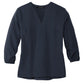 Mercer+Mettle Woven Shirts XS / Night Navy Mercer+Mettle - Women's Stretch Crepe 3/4-Sleeve Blouse