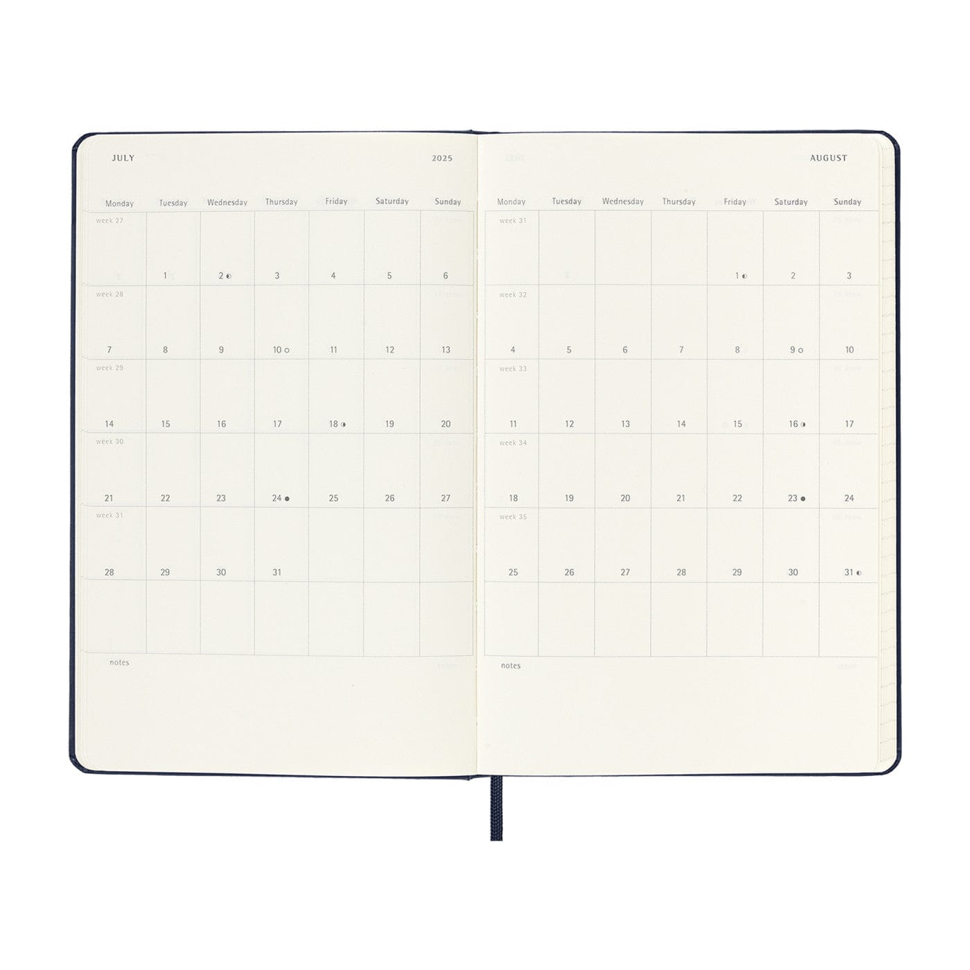 Moleskine Accessories One Size / Black Moleskine - Hard Cover Large 12-Month Daily 2026 Planner