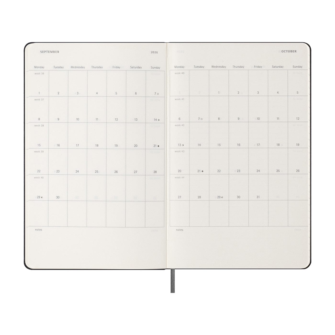 Moleskine Accessories One Size / Black Moleskine - Hard Cover Large 12-Month Weekly 2026 Planner and GO Pen Gift Set