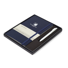 Moleskine Accessories One Size / Navy Blue Moleskine - Hard Cover Large Notebook and GO Pen Gift Set