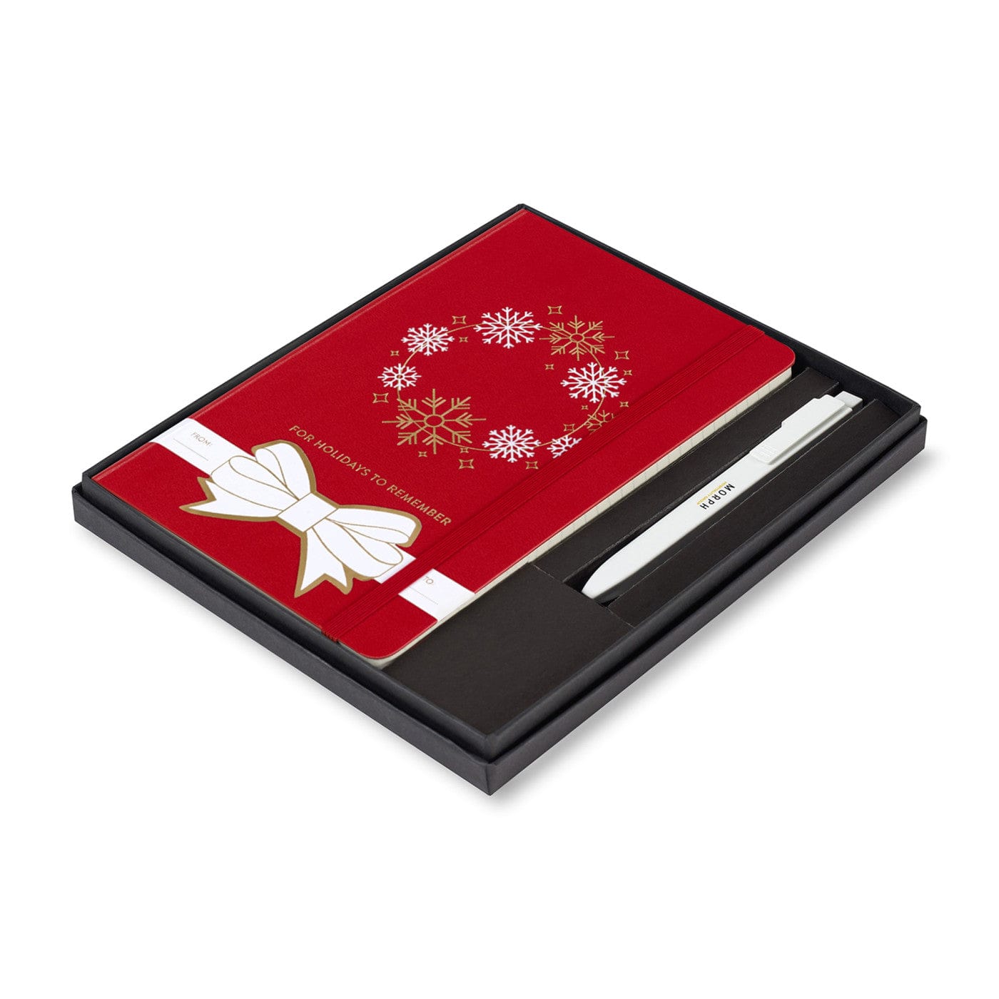 Moleskine Accessories One Size / Scarlet Red Moleskine - Hard Cover Holiday Notebook and GO Pen Gift Set