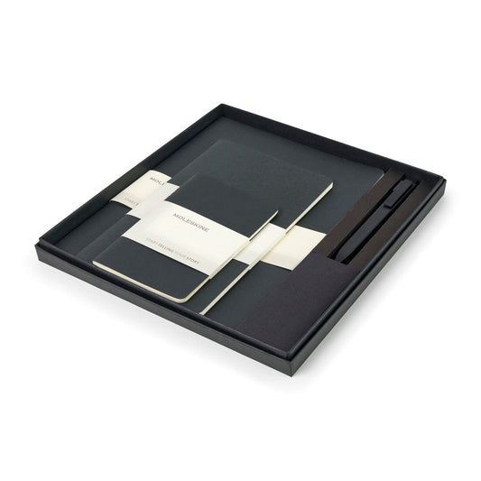 Moleskine Journals & Notebooks One Size / Black Moleskine - Assorted Cahier and GO Pen Gift Set
