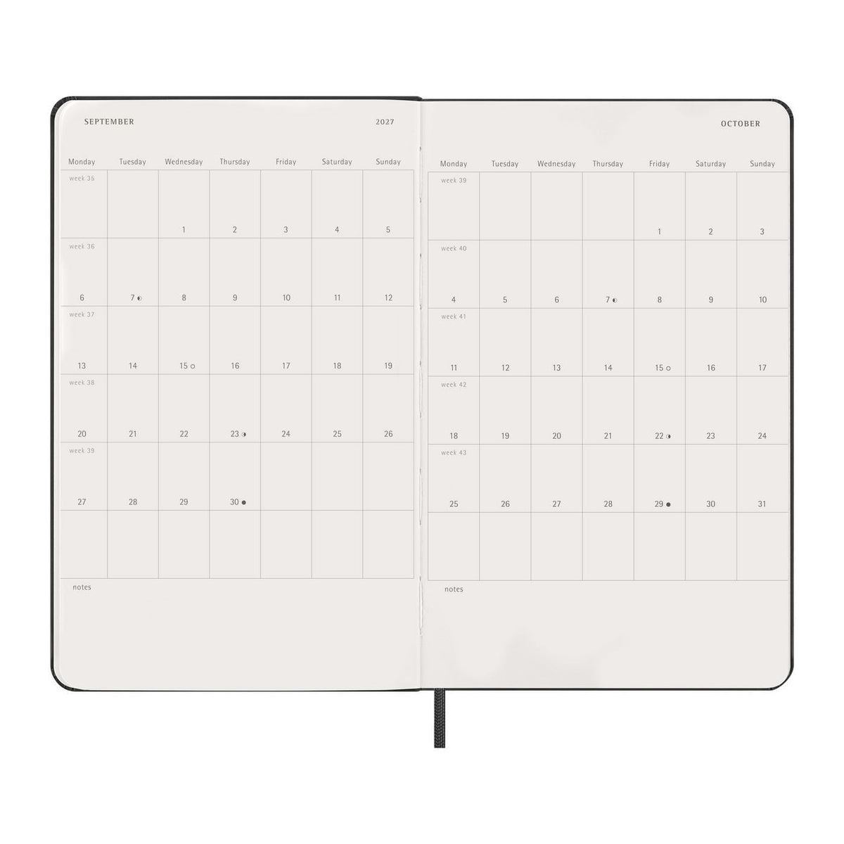 Moleskine Journals & Notebooks One Size / Black Moleskine - Hard Cover Large 12-Month Daily 2027 Planner
