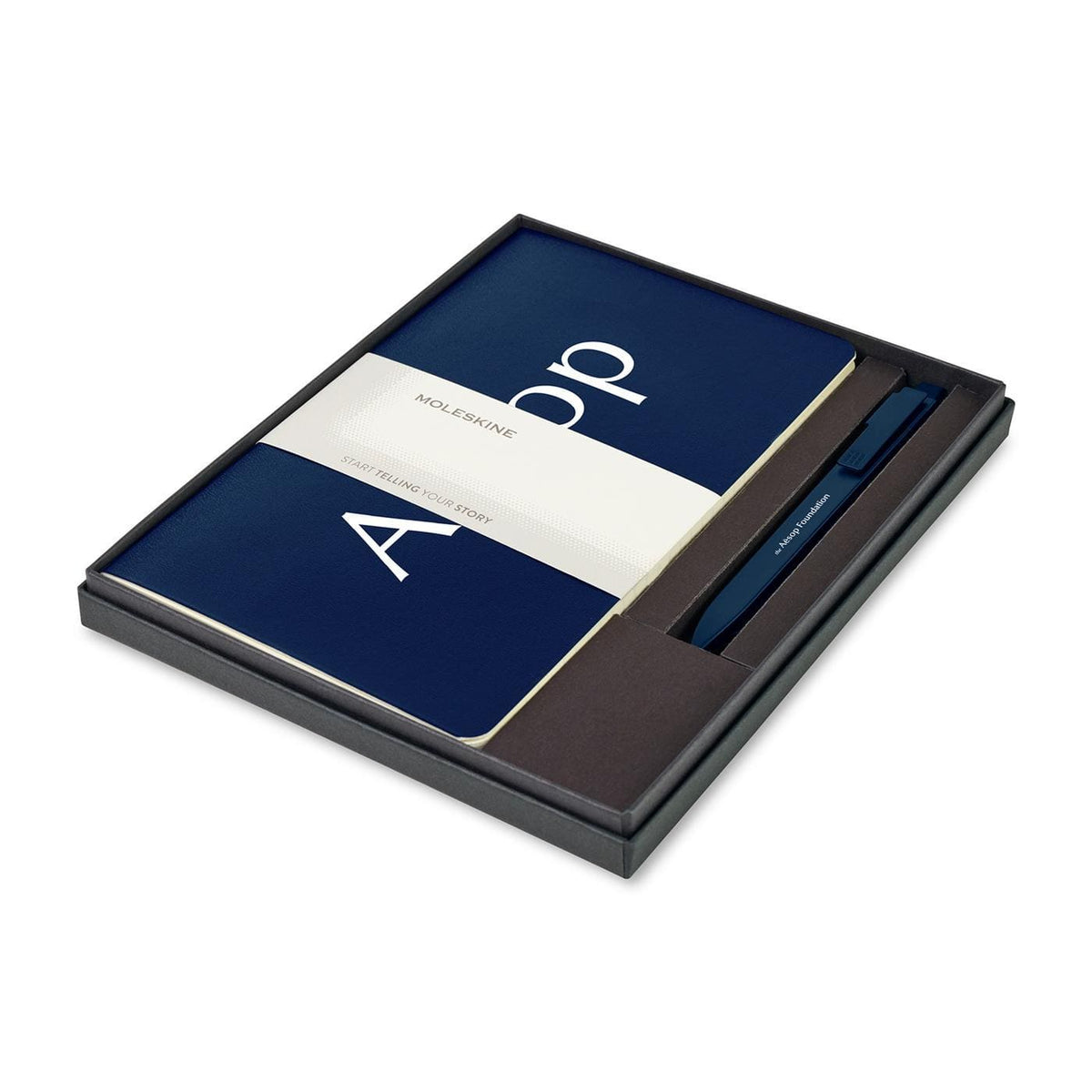Moleskine Journals & Notebooks One Size / Navy Blue/Sapphire Blue Moleskine - Large Volant and GO Pen Gift Set