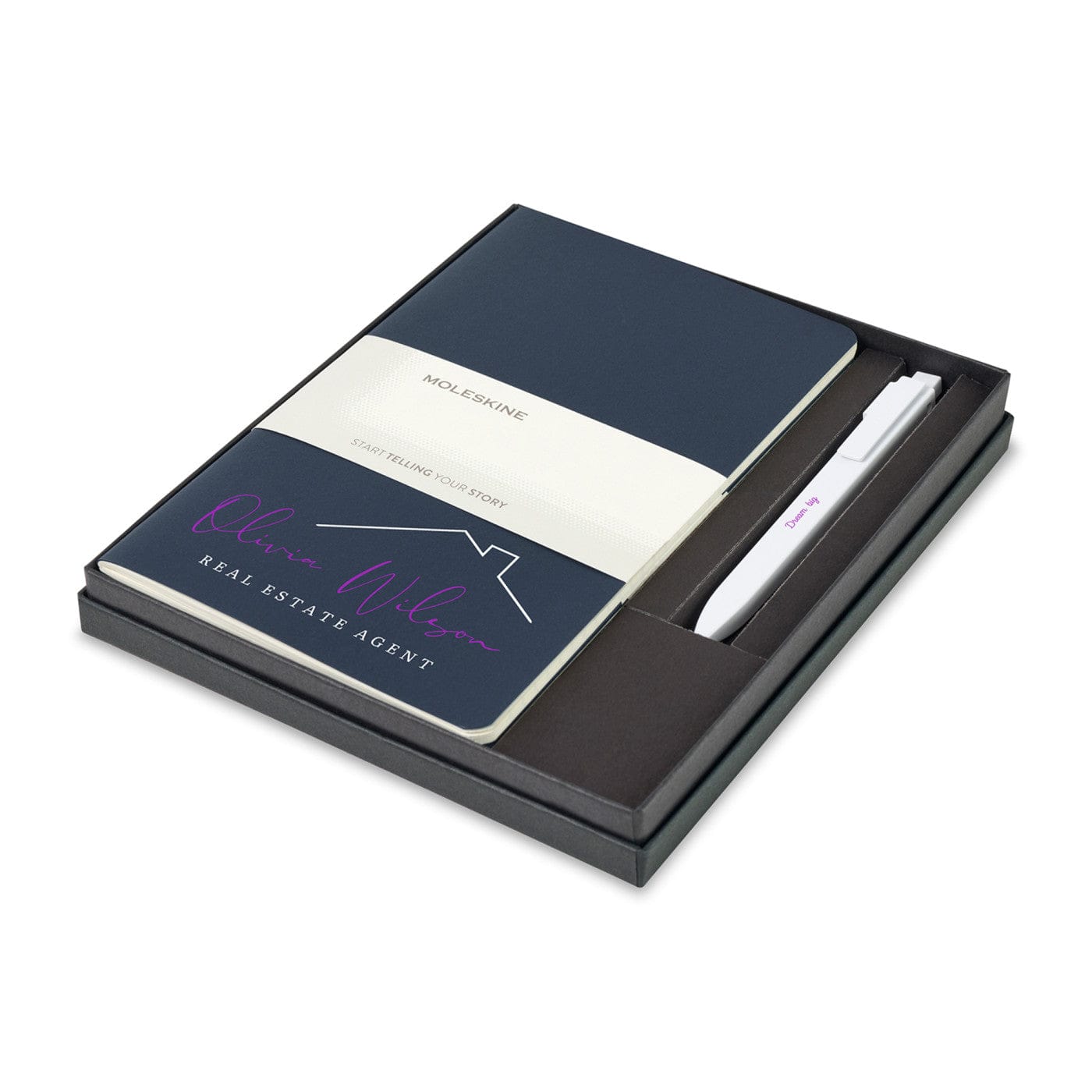 Moleskine Journals & Notebooks One Size / Sapphire Blue Moleskine - Large Cahier and GO Pen Gift Set
