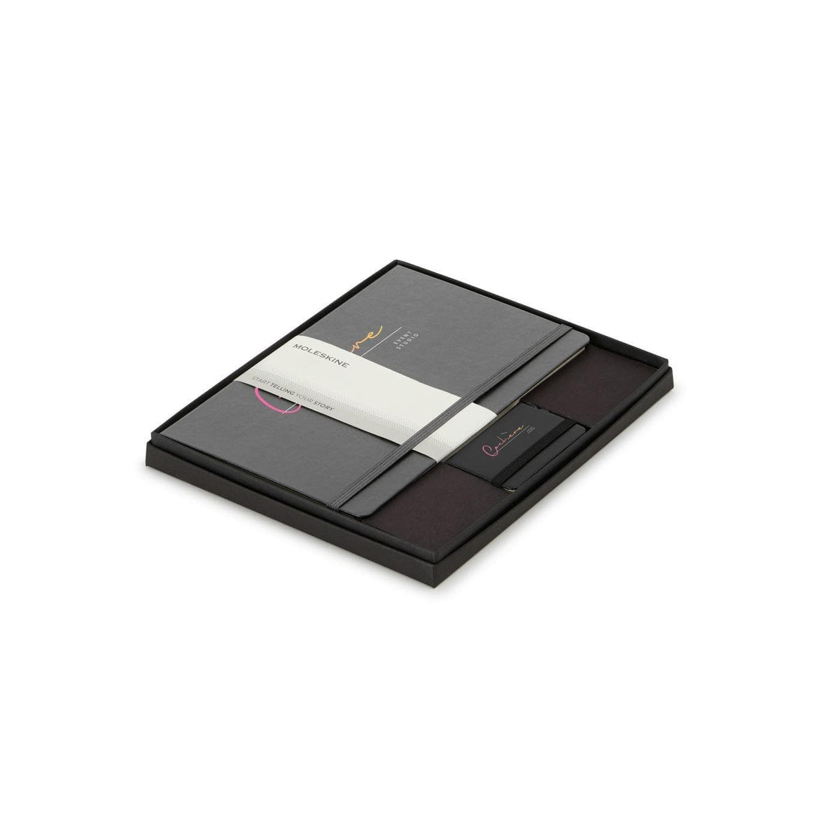 Moleskine Journals & Notebooks One Size / Slate Grey/Black Moleskine - Large Notebook and Mini Notebook Charm Gift Set