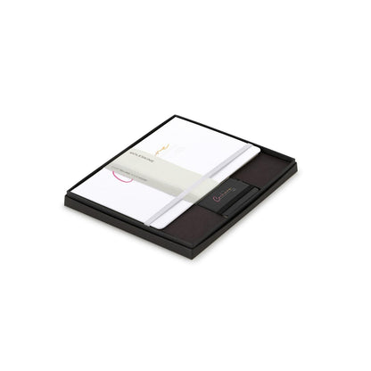 Moleskine Journals & Notebooks One Size / White/Black Moleskine - Large Notebook and Mini Notebook Charm Gift Set