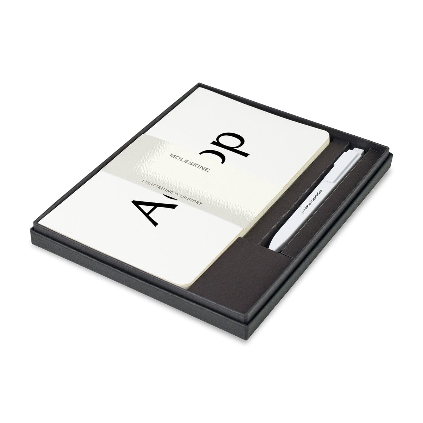 Moleskine Journals & Notebooks One Size / White Moleskine - Large Volant and GO Pen Gift Set