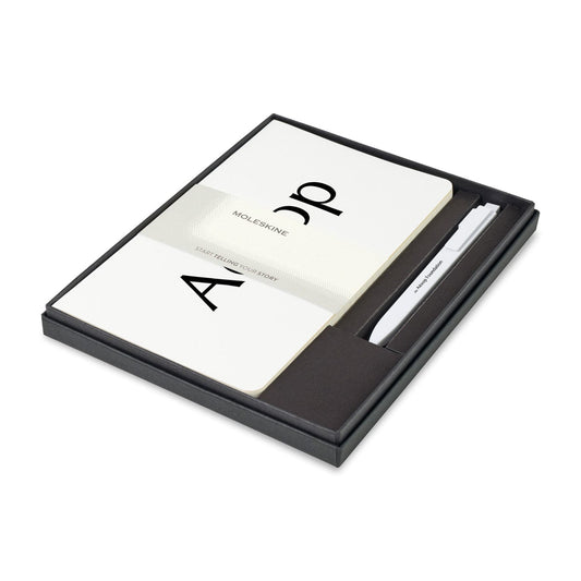 Moleskine Journals & Notebooks One Size / White Moleskine - Large Volant and GO Pen Gift Set