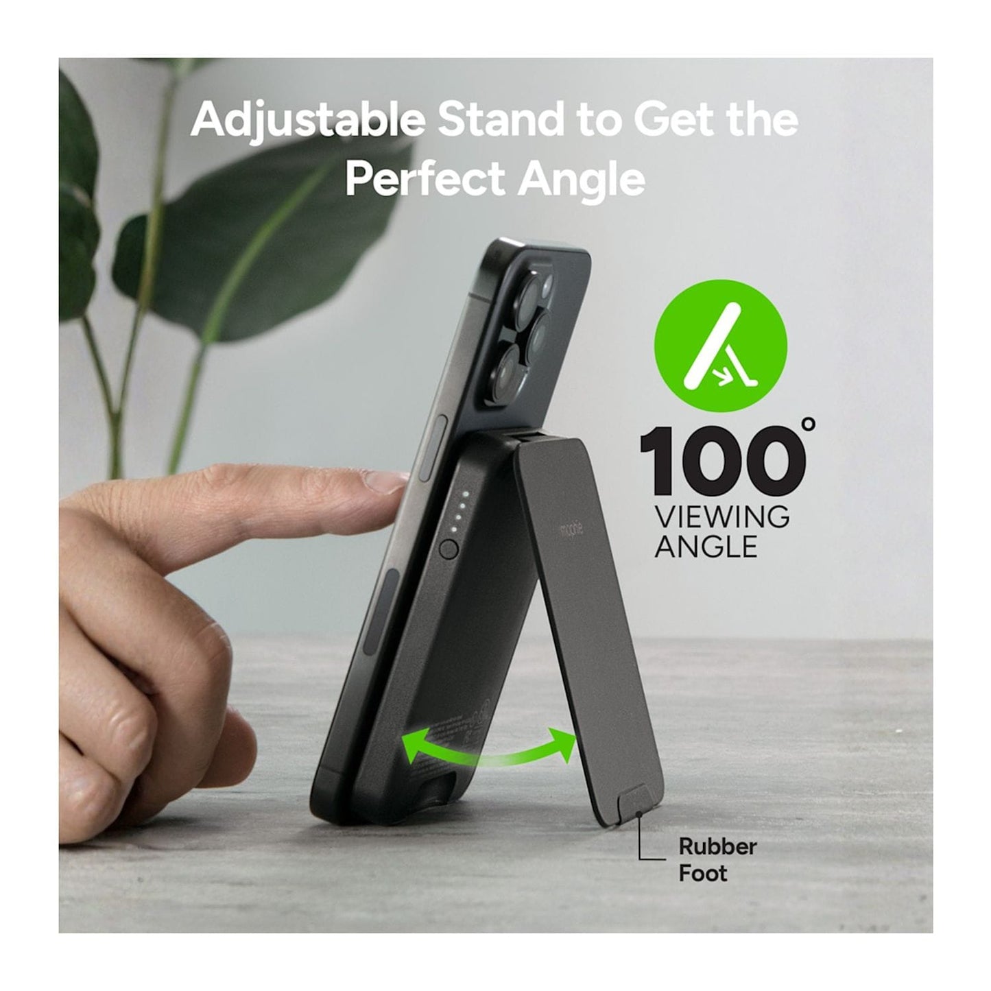 mophie Electronics One Size / White mophie - Snap+5000 mAh Wireless Power Bank w/ Stand