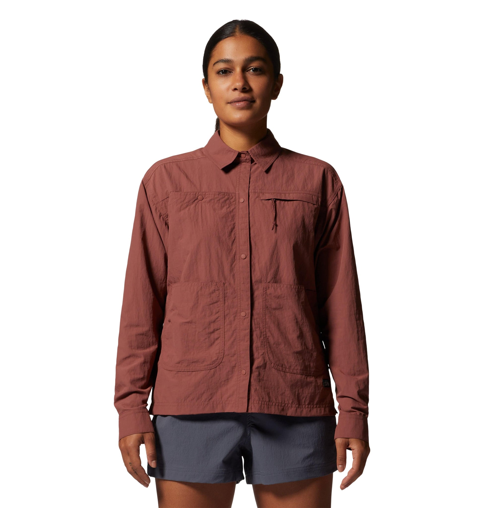 Mountain Hardwear Outerwear S / Clay Earth Mountain Hardwear - Women's Stryder™ Long Sleeve Shirt