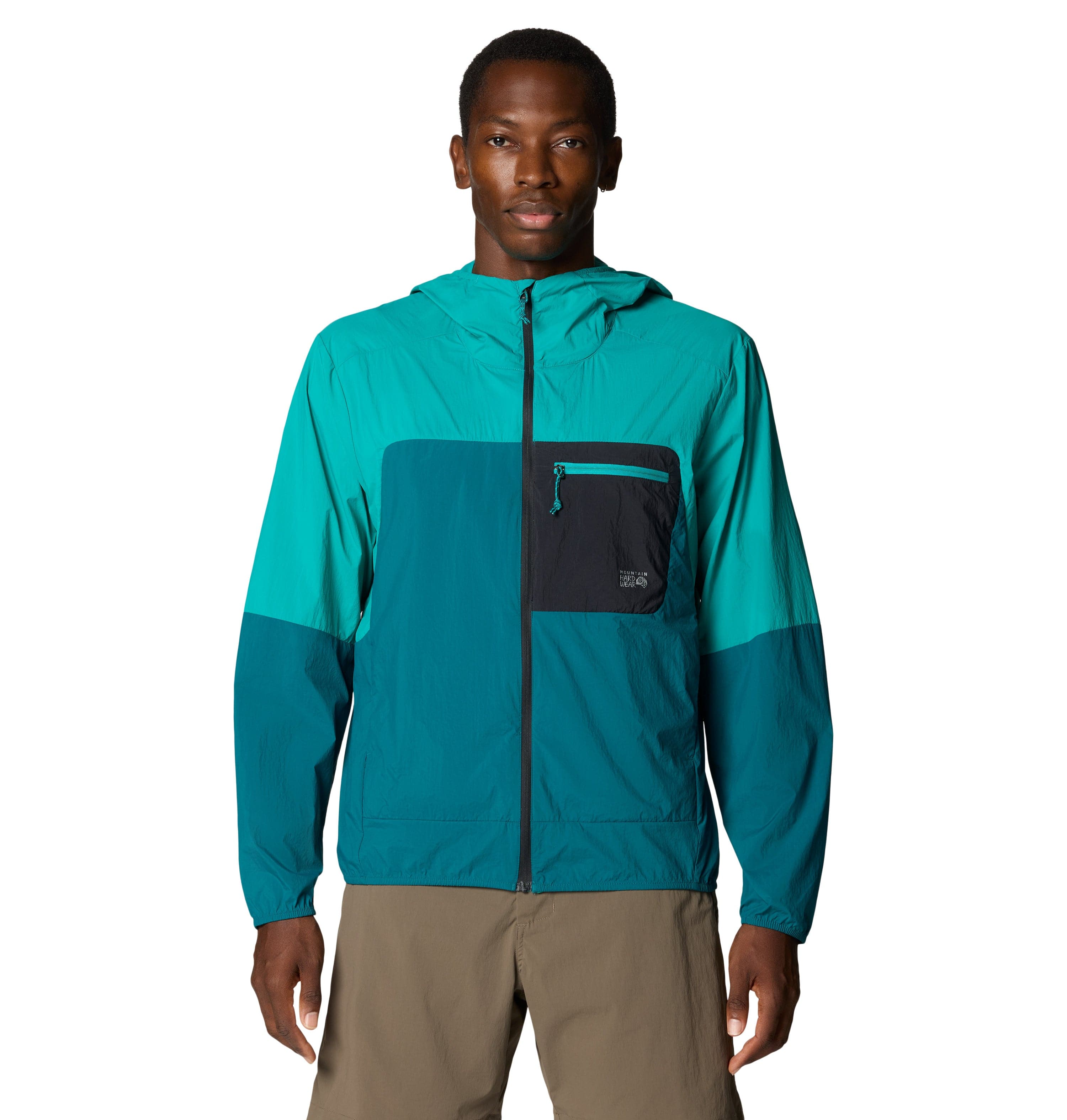 Mountain Hardwear Outerwear S / Jack Pine/Blupernova Mountain Hardwear - Men's Wind Veil™ Hooded Jacket