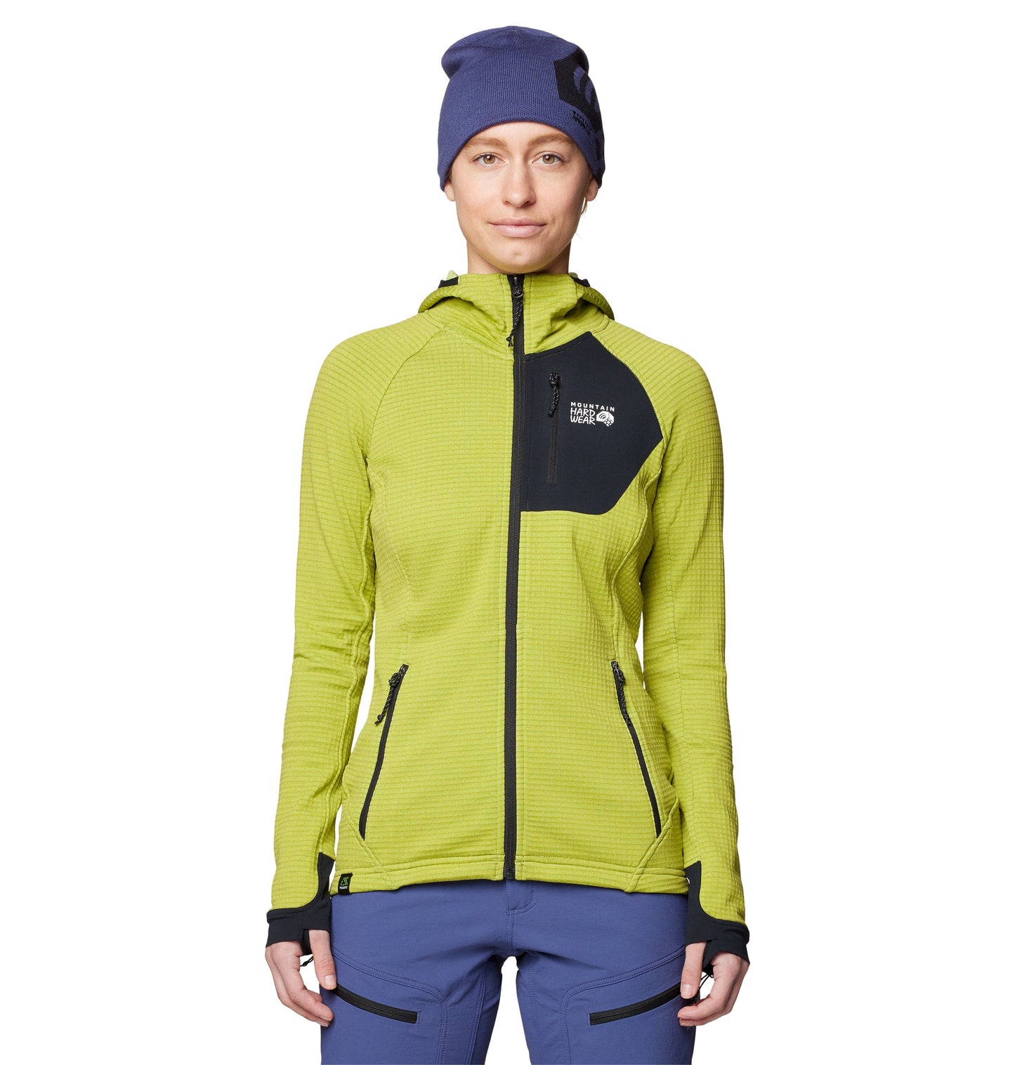 Mountain Hardwear Outerwear XS / Python Green Heather/Black Mountain Hardwear - Women's Polartec® Power Grid™ Full-Zip Hoody