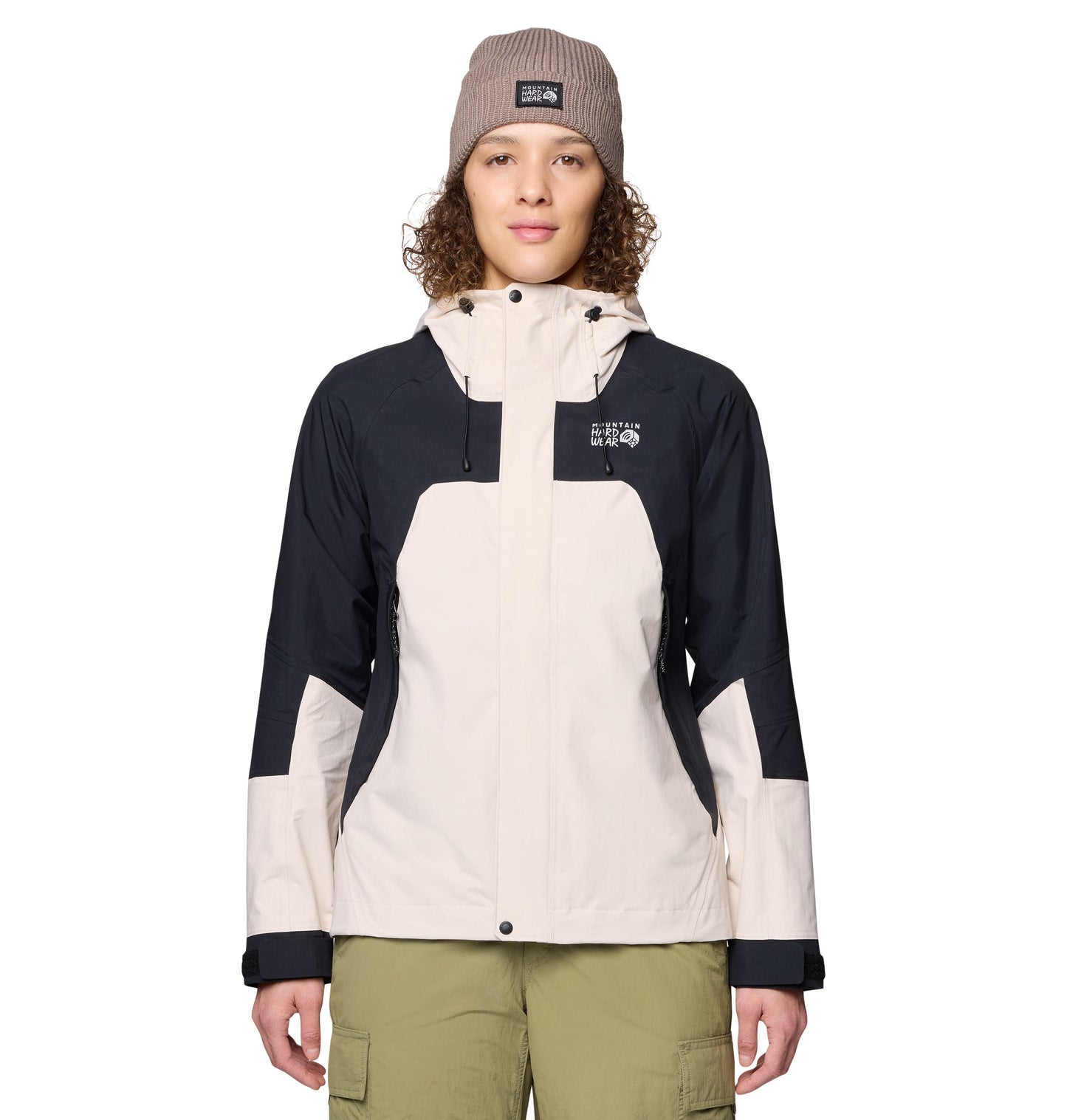 Mountain Hardwear Outerwear XS / Talc/Black Mountain Hardwear - Women's Dry Times™ Hooded Jacket