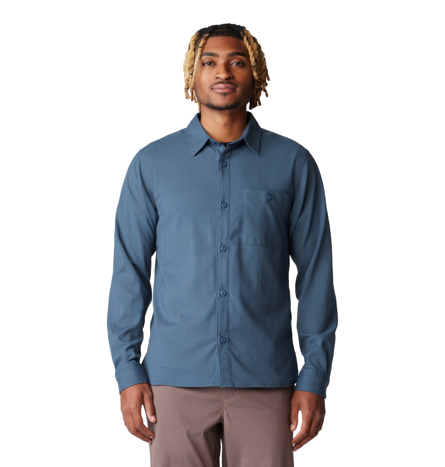 Mountain Hardwear Woven Shirts S / Moon Blue Mountain Hardwear - Men's Voyager One™ Long Sleeve Flannel