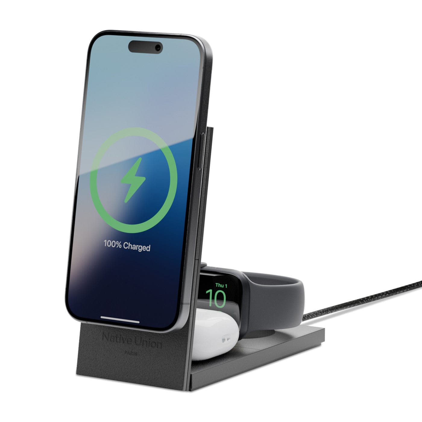 Native Union Electronics One Size / Black Native Union - Rise 3-IN-1 Qi2 Wireless Charger