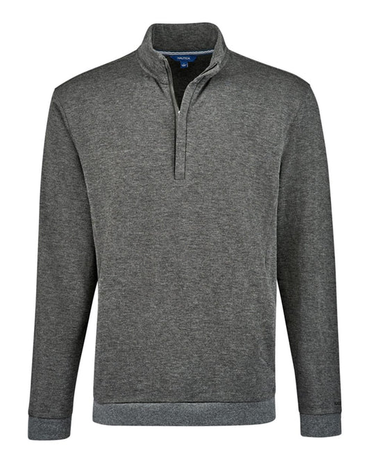 Nautica Layering S / Charcoal Heather Nautica - Men's Explorer Half-Zip Fleece Jacket