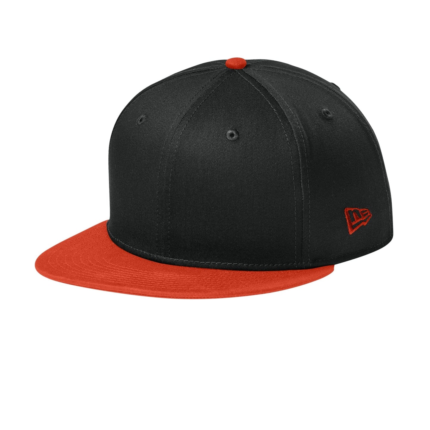 New Era Headwear One Size / Flag Black/Team Orange New Era - 9FIFTY Flat Bill Snapback Cap (Flag Logo)