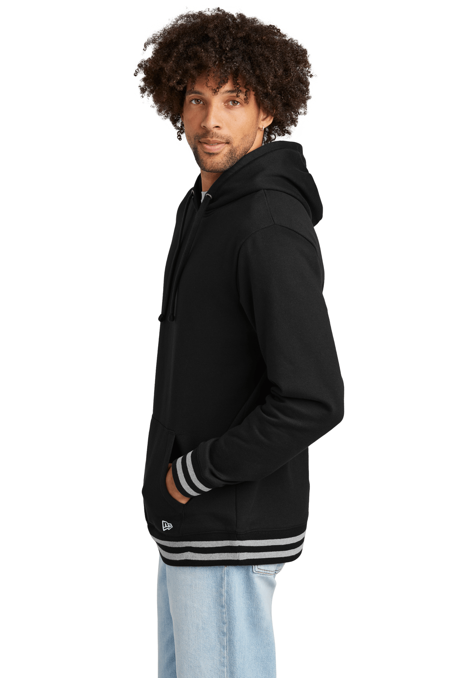 New Era Sweatshirts New Era - Men's Comeback Fleece Pullover Hoodie w/ Striped Hem