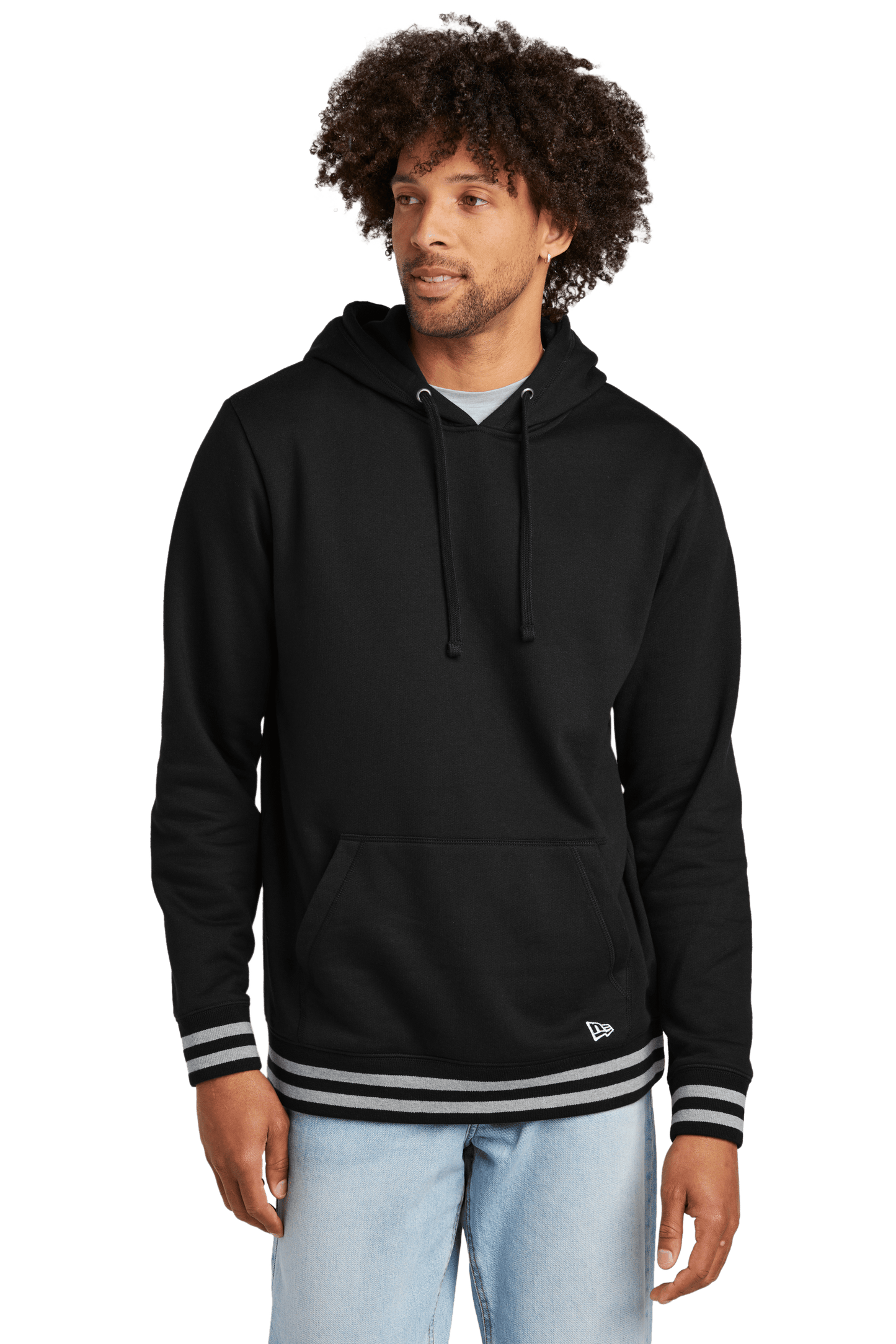 New Era Sweatshirts New Era - Men's Comeback Fleece Pullover Hoodie w/ Striped Hem