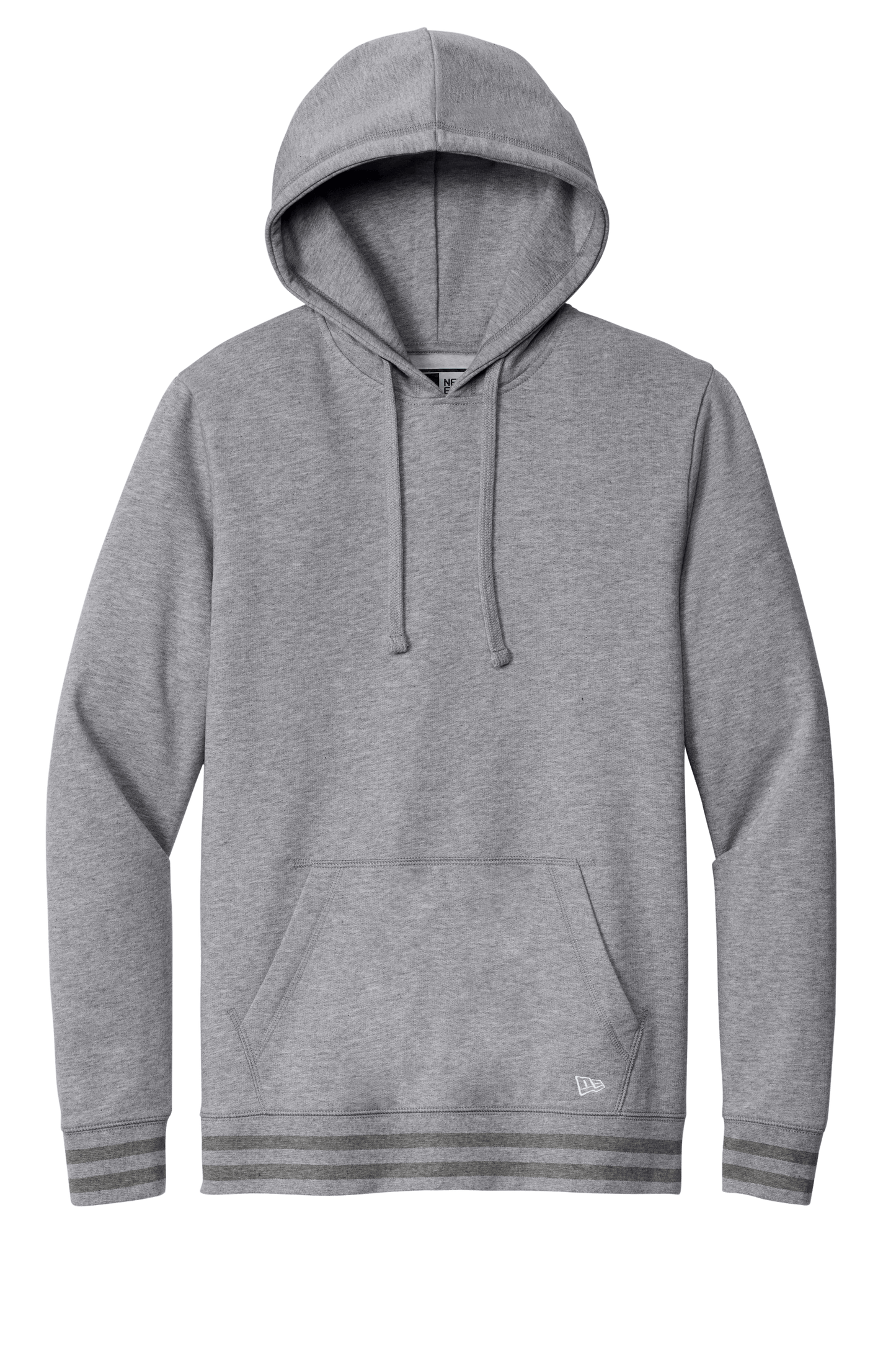 New Era Sweatshirts XS / Athletic Heather/Dark Heather Grey New Era - Men's Comeback Fleece Pullover Hoodie w/ Striped Hem