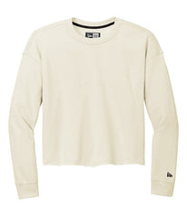 New Era Sweatshirts XS / Soft Beige New Era - Women's Tri-Blend Fleece Crop Crew