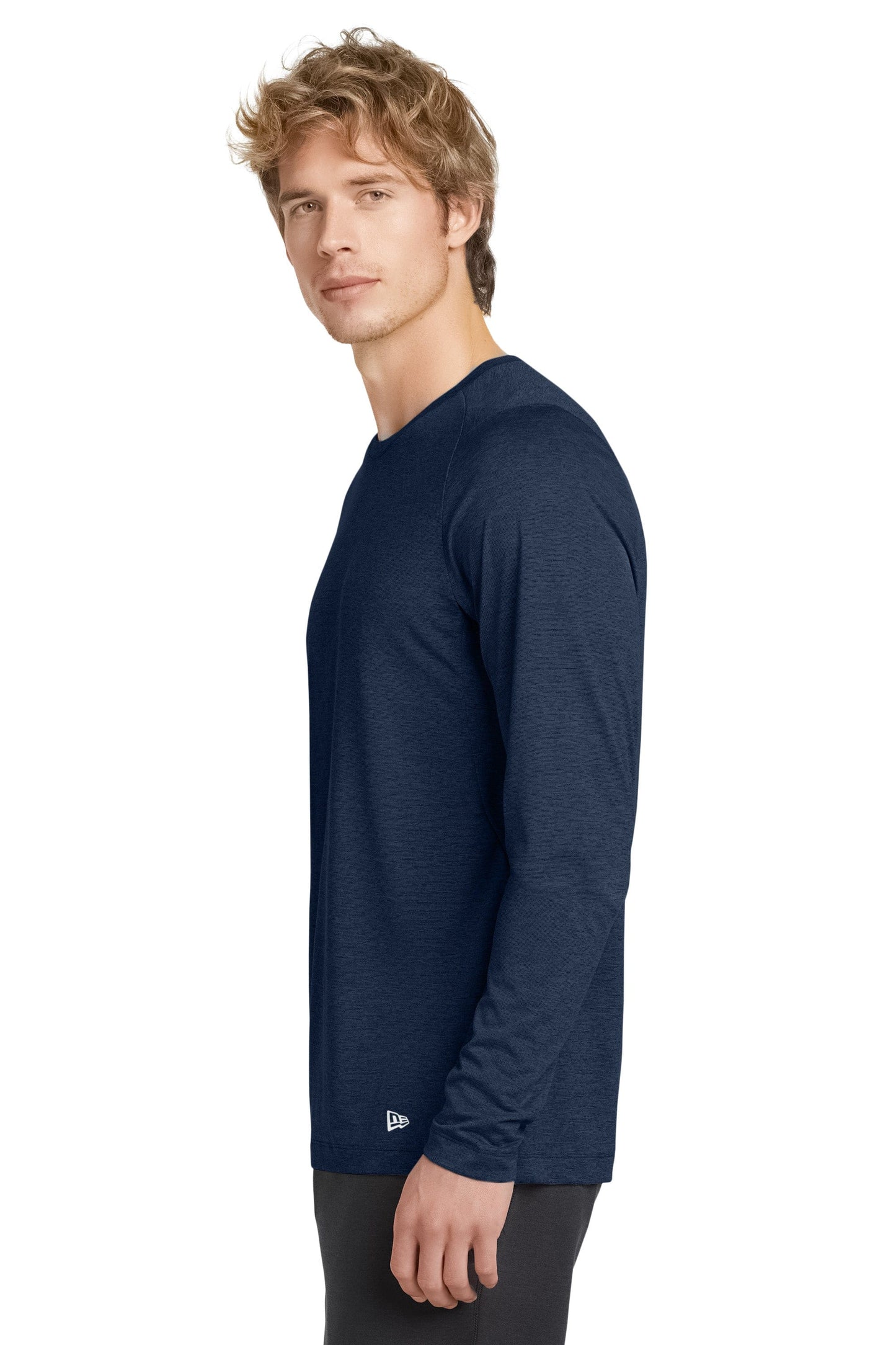 New Era T-Shirts New Era - Men's Tri-Blend Long Sleeve Crew