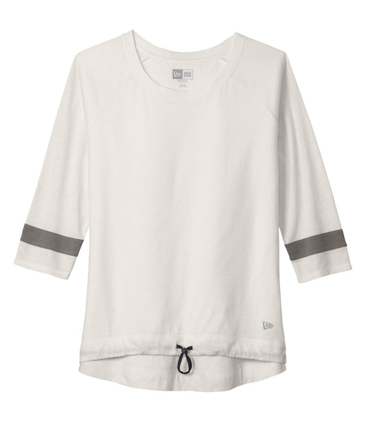 New Era T-Shirts XS / Fan White Solid/Shadow Grey New Era - Women's Tri-Blend 3/4-Sleeve Tee
